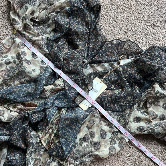 NWT Anthropologie LetMeBe Sheer Femme Maxi Button Down Long Sleeve Hi-Low Shirt - Picture 11 of 11